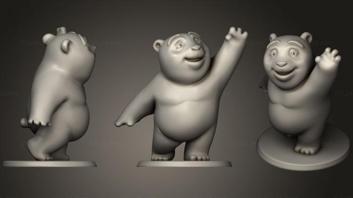 Игрушки (Медведь с Основанием, TOYS_0431) 3D модель для ЧПУ станка
